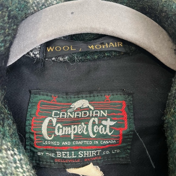 Vintage Kids Wool Plaid Canadian Camper Coat Sz 5 mohair made in canada - Picture 7 of 12